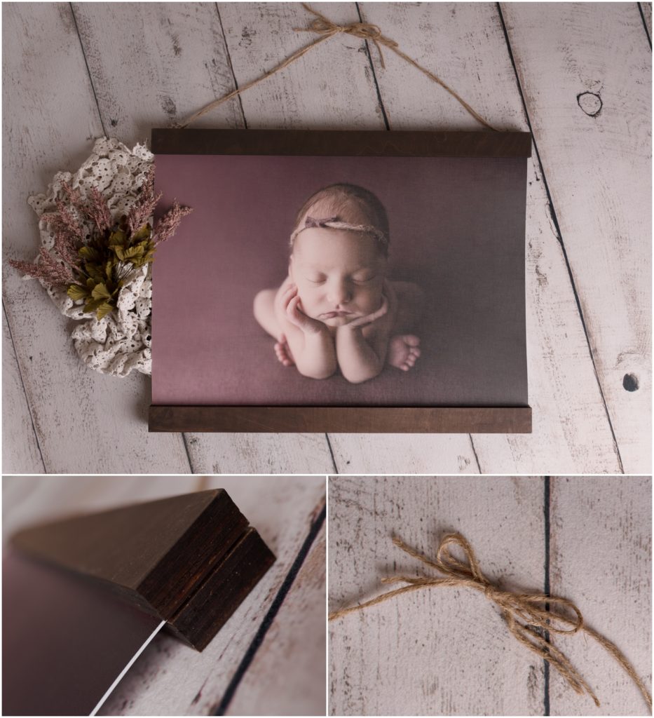 Pensacola, FL newborn Photographer, collage of hanging wall canvas of baby girl