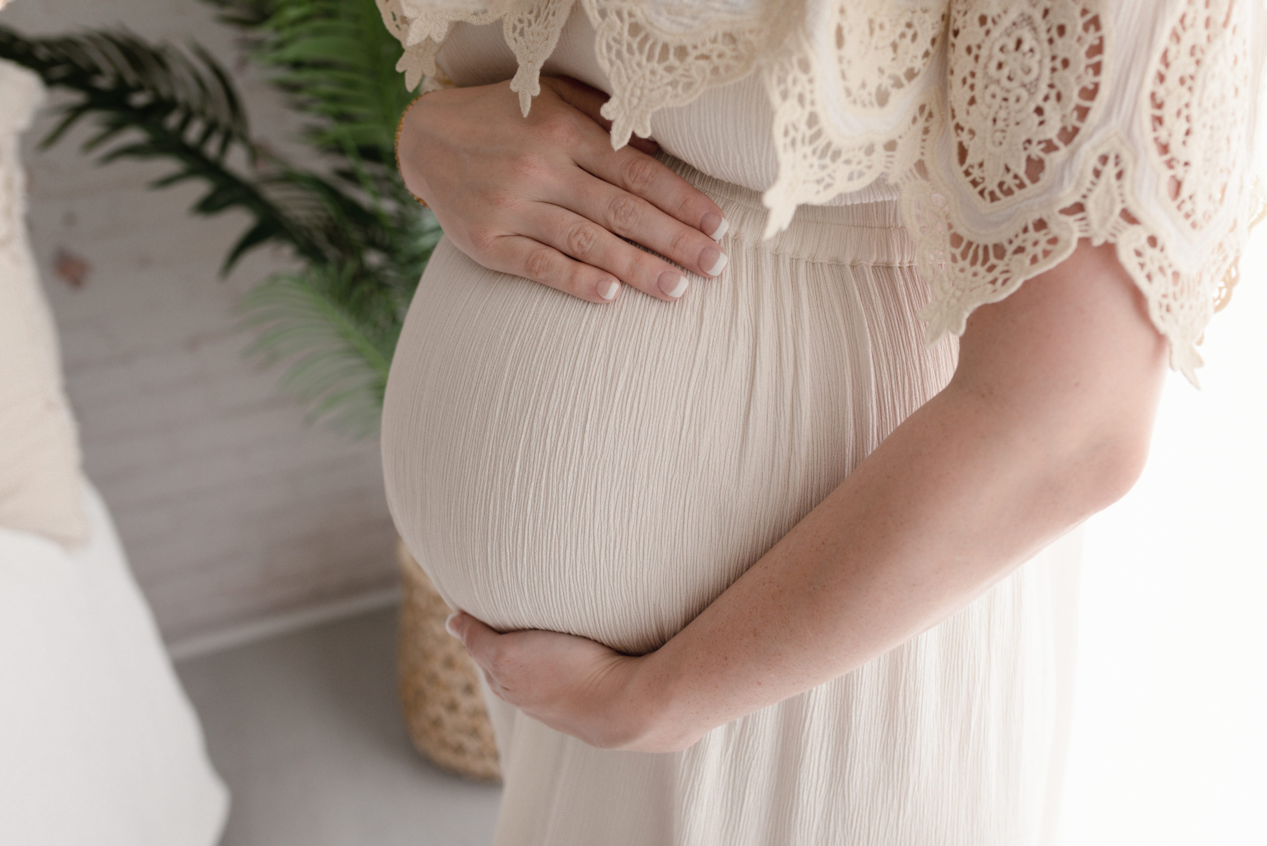 Florida Maternity Photographer, Close Up of Expecting Mother Baby Bump